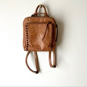 THE SAK Embossed Leather Backpack Purse